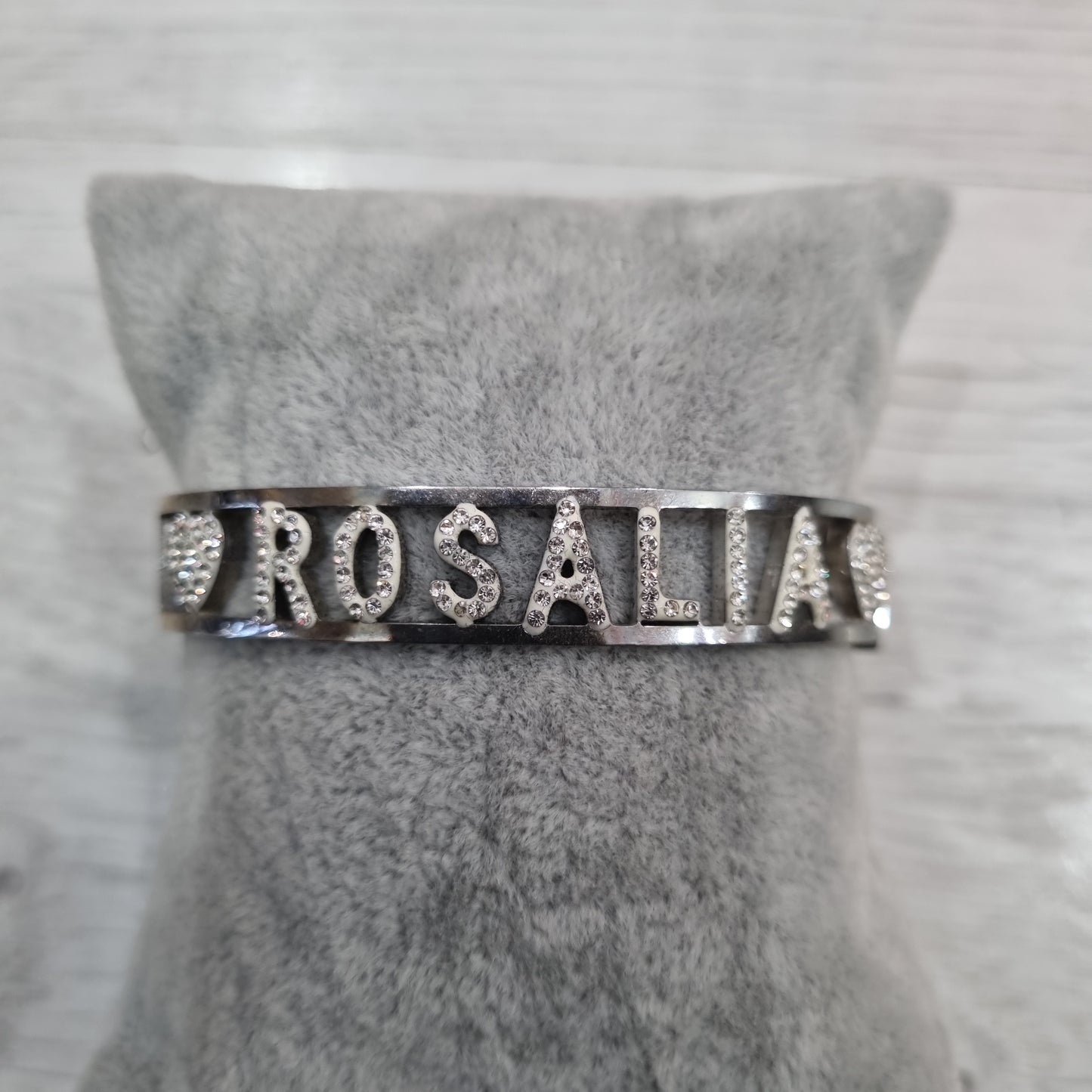 Bracciale nome con iniziale P e R