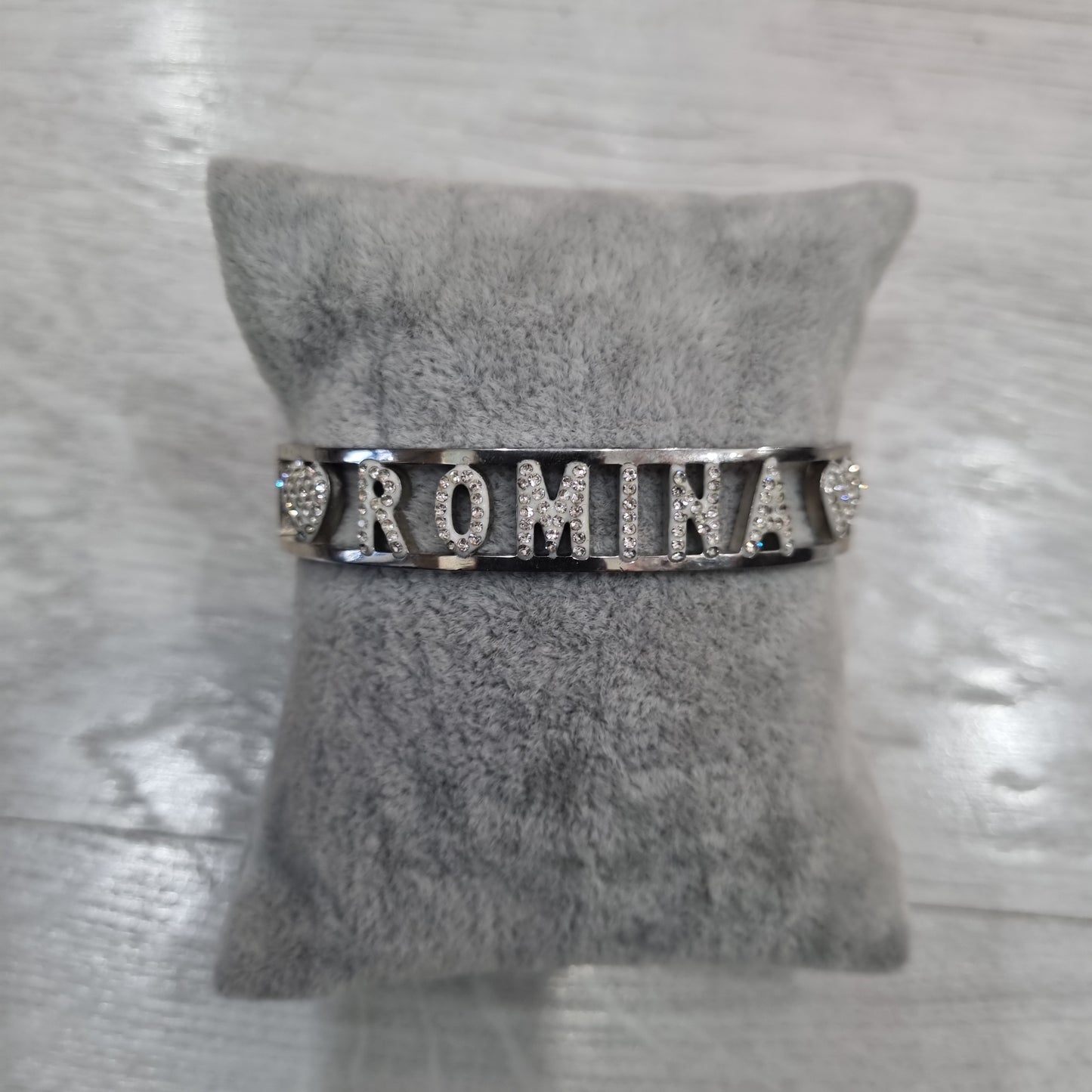 Bracciale nome con iniziale P e R