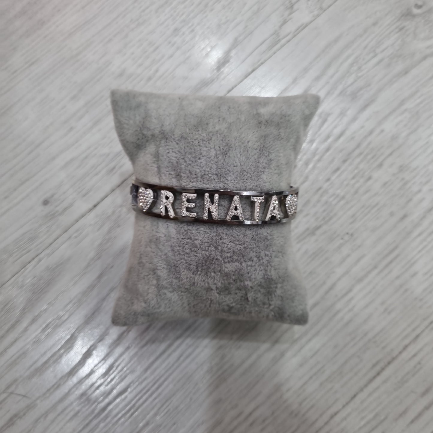 Bracciale nome con iniziale P e R