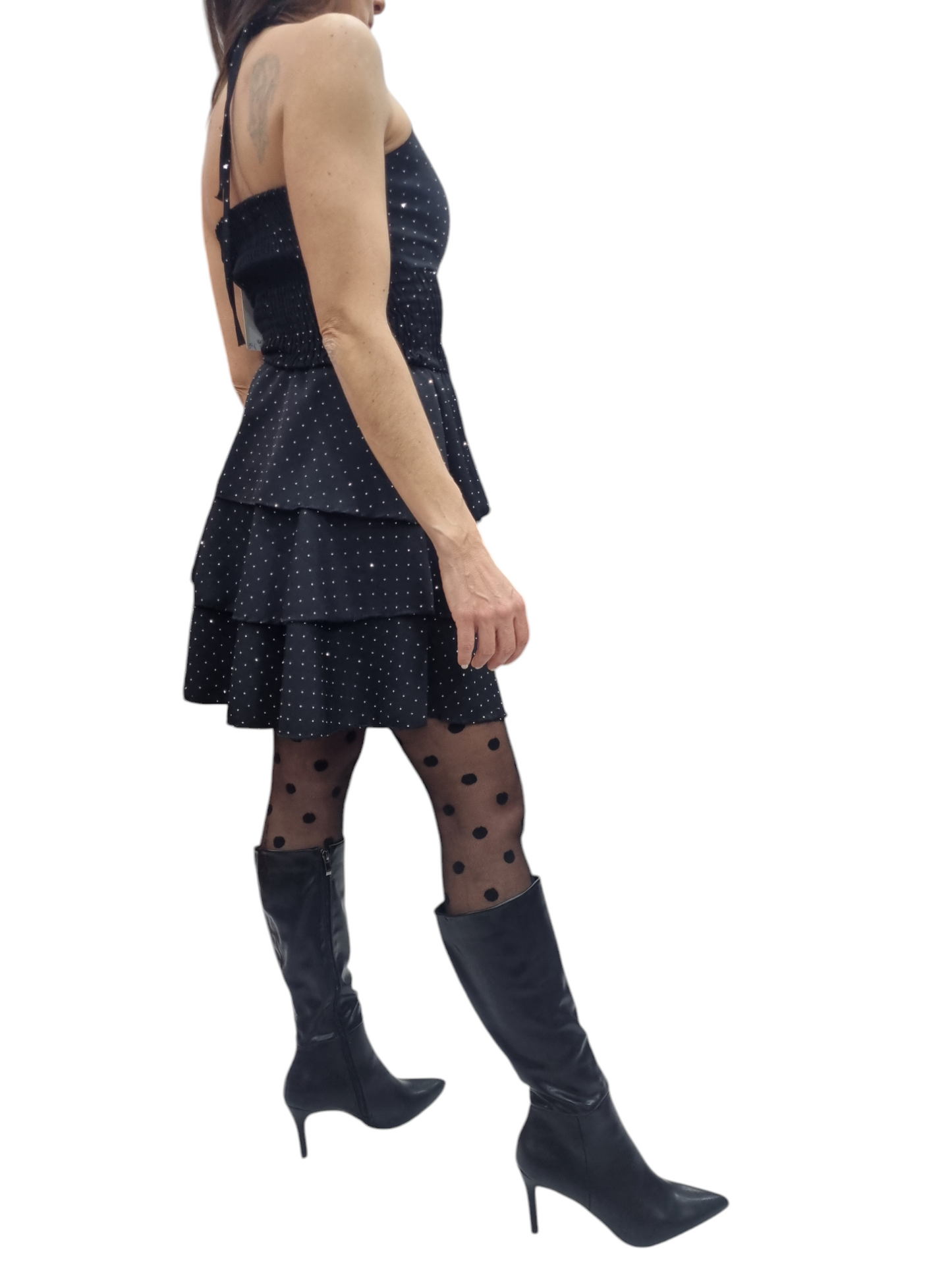 Abitino a balze con strass Stefania