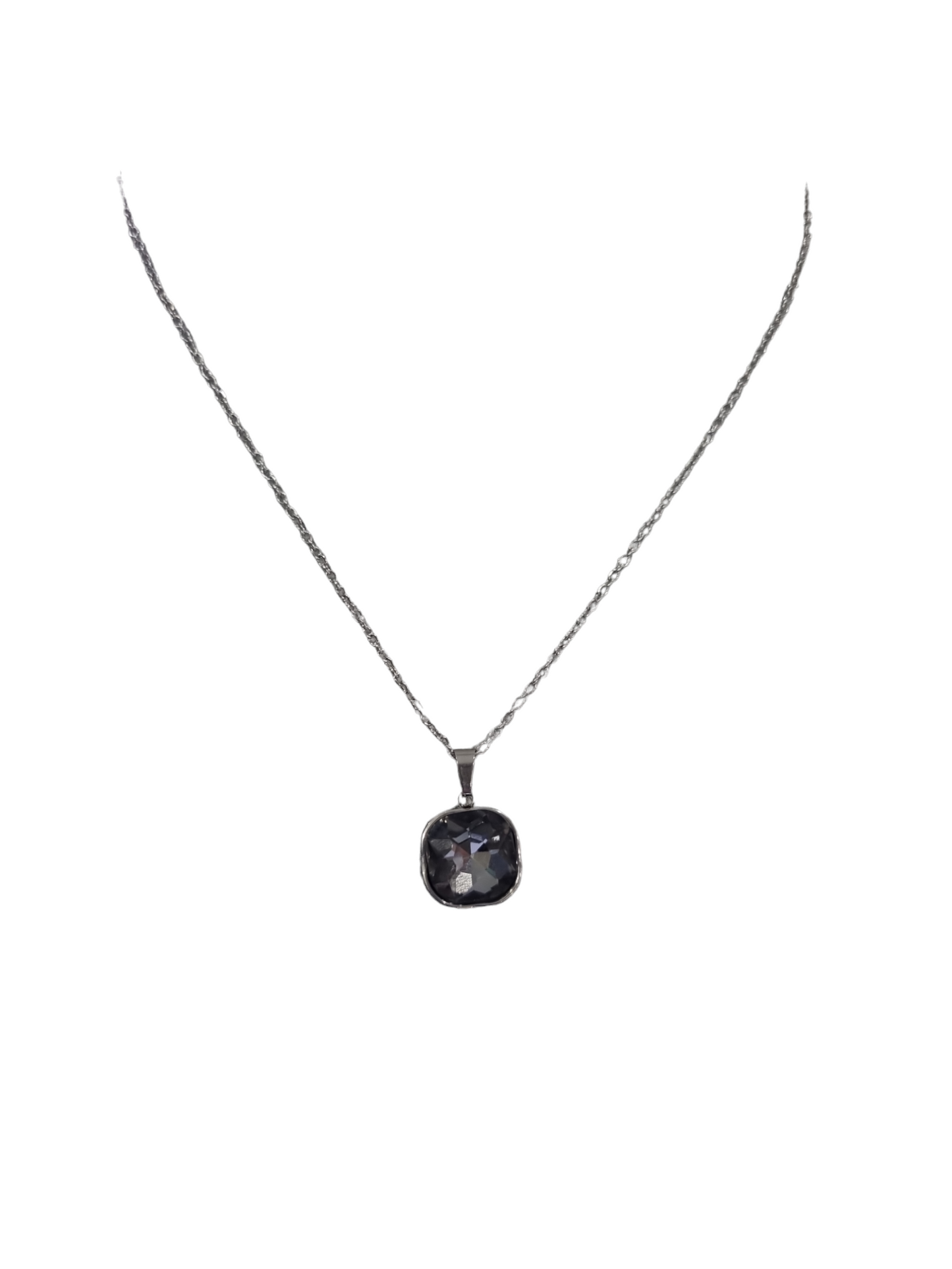 Collana economica in acciaio puntoluce rosa fucsia blu grigio viola