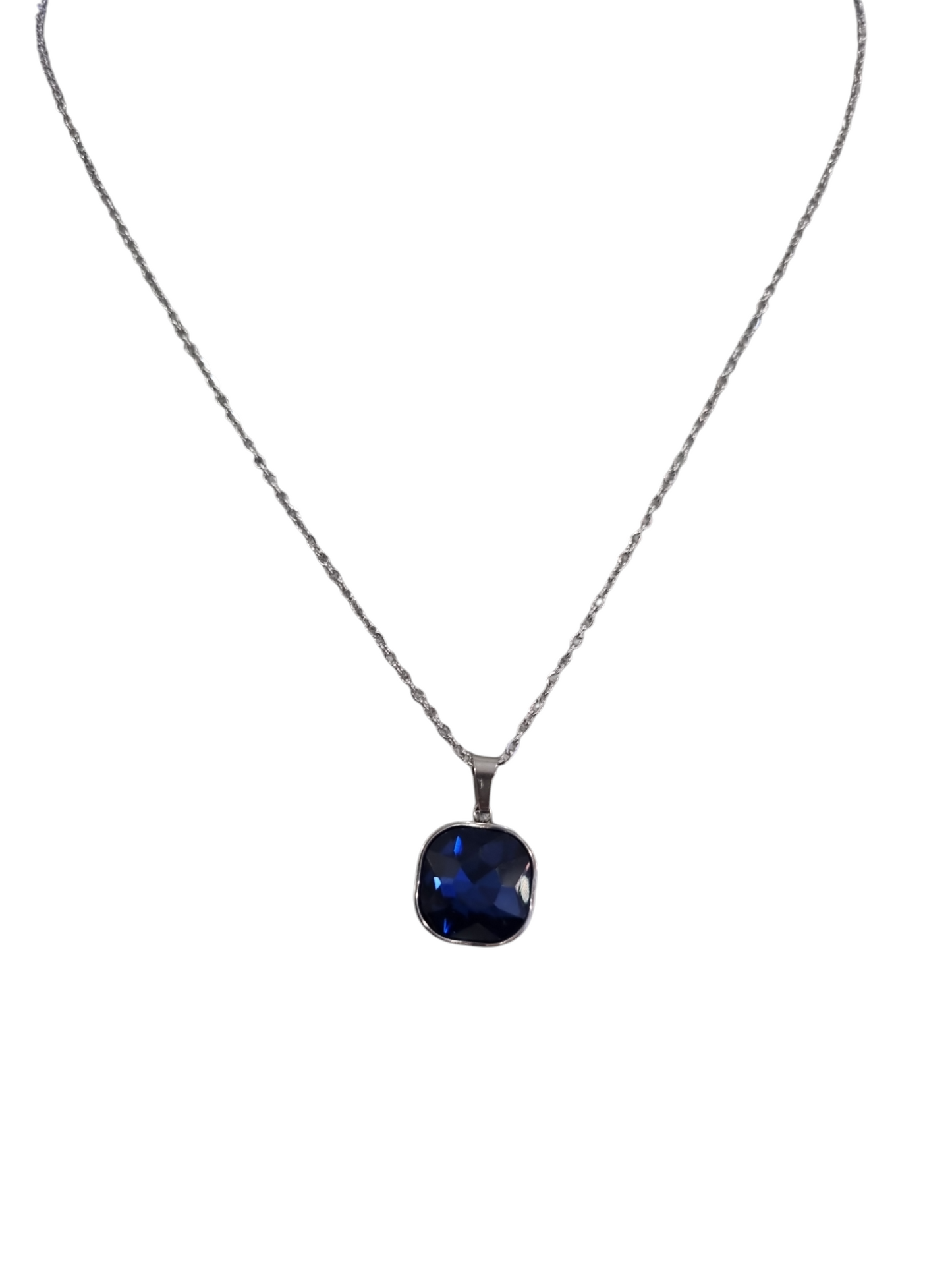 Collana economica in acciaio puntoluce rosa fucsia blu grigio viola