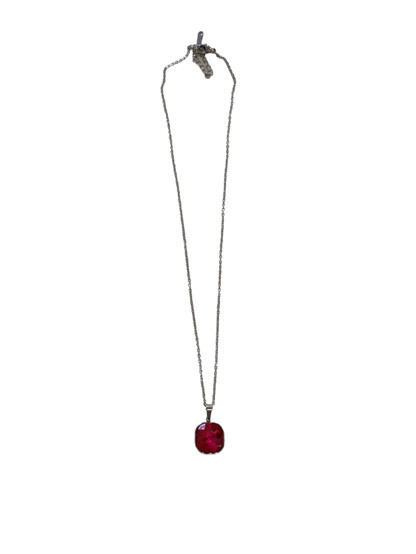 Collana economica in acciaio puntoluce rosa fucsia blu grigio viola