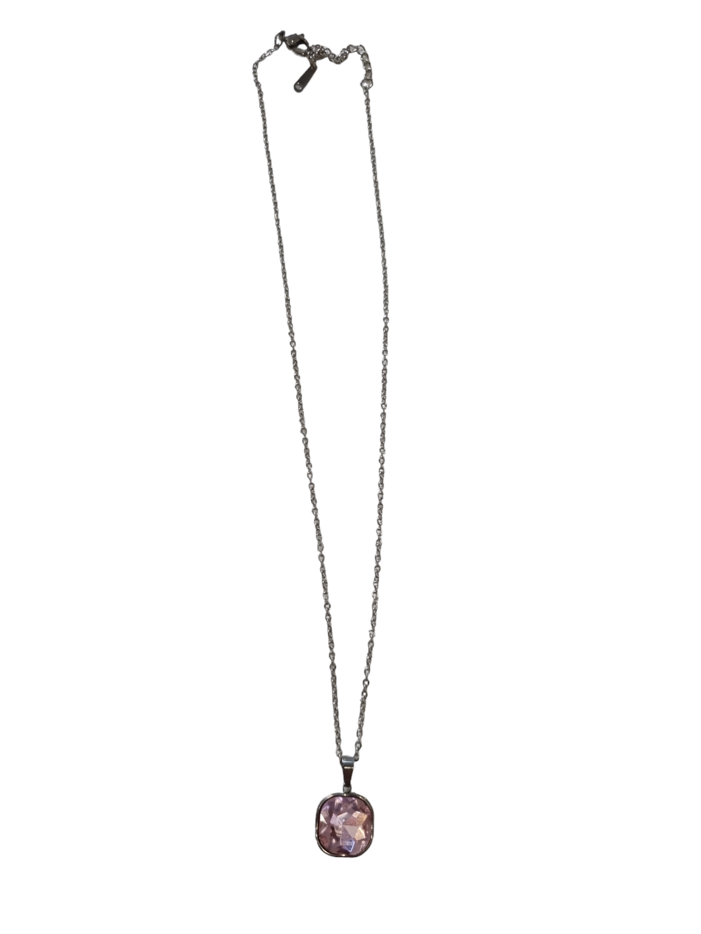 Collana economica in acciaio puntoluce rosa fucsia blu grigio viola