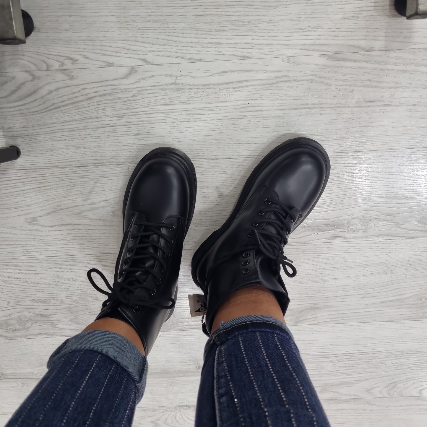 Scarpe Anfibio nero pelle simil dr Martens