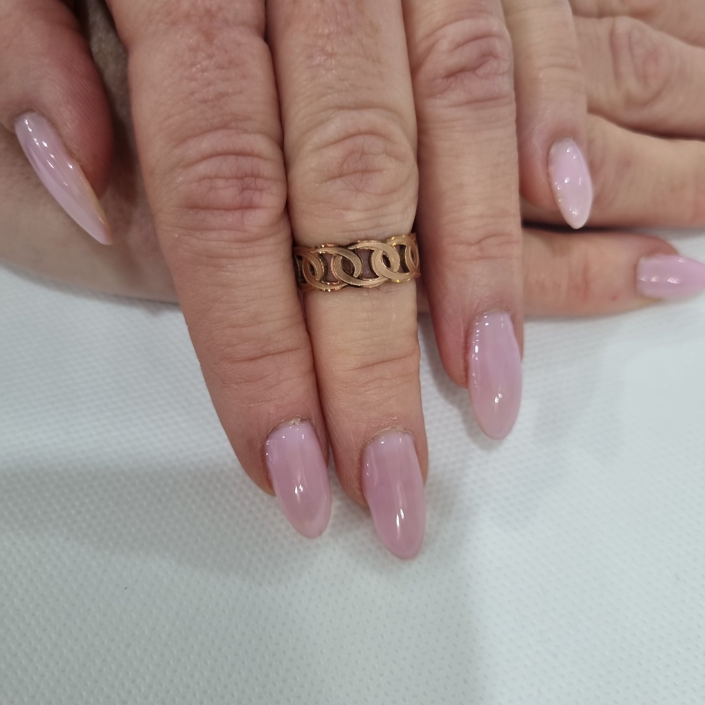 Anello midi-rings acciaio color oro rosa