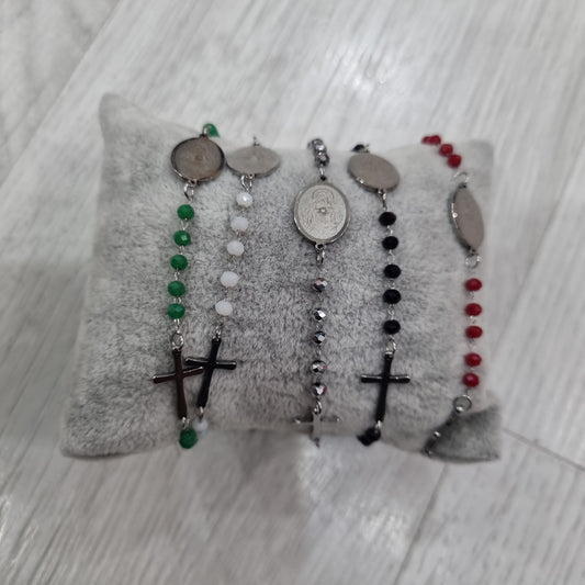 Bracciale Rosario  madonnina e croce