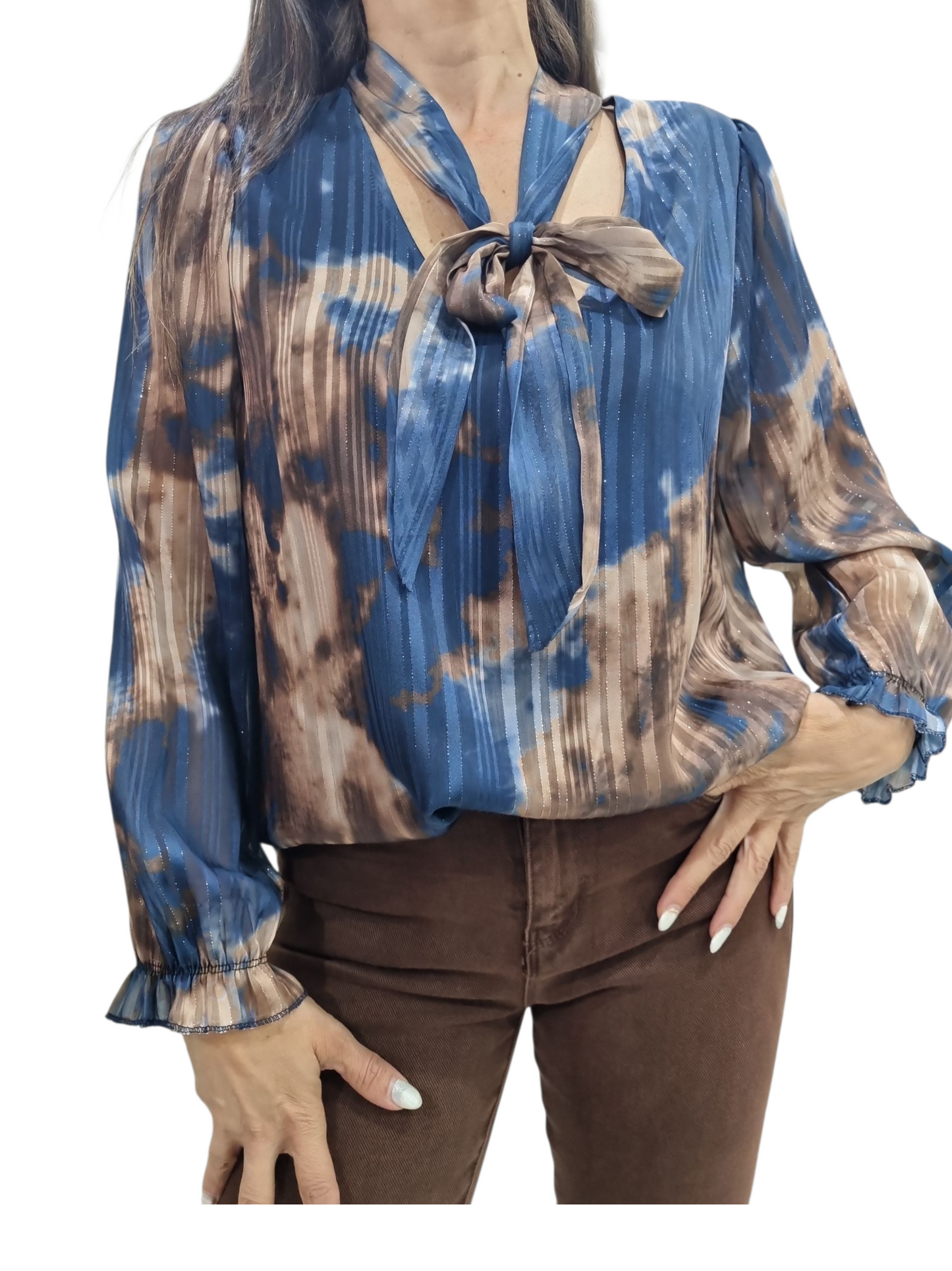 Blusa con fiocco gina