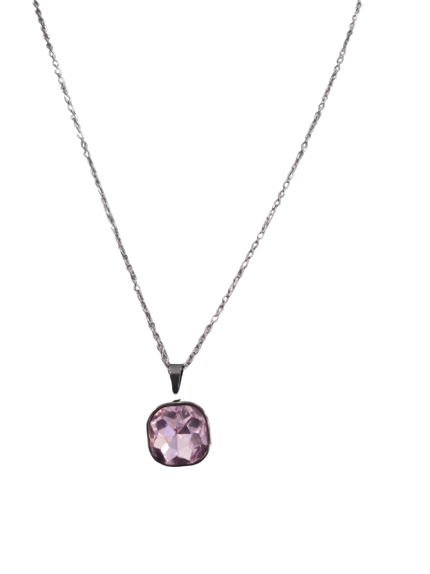 Collana economica in acciaio puntoluce  rosa fucsia blu grigio viola