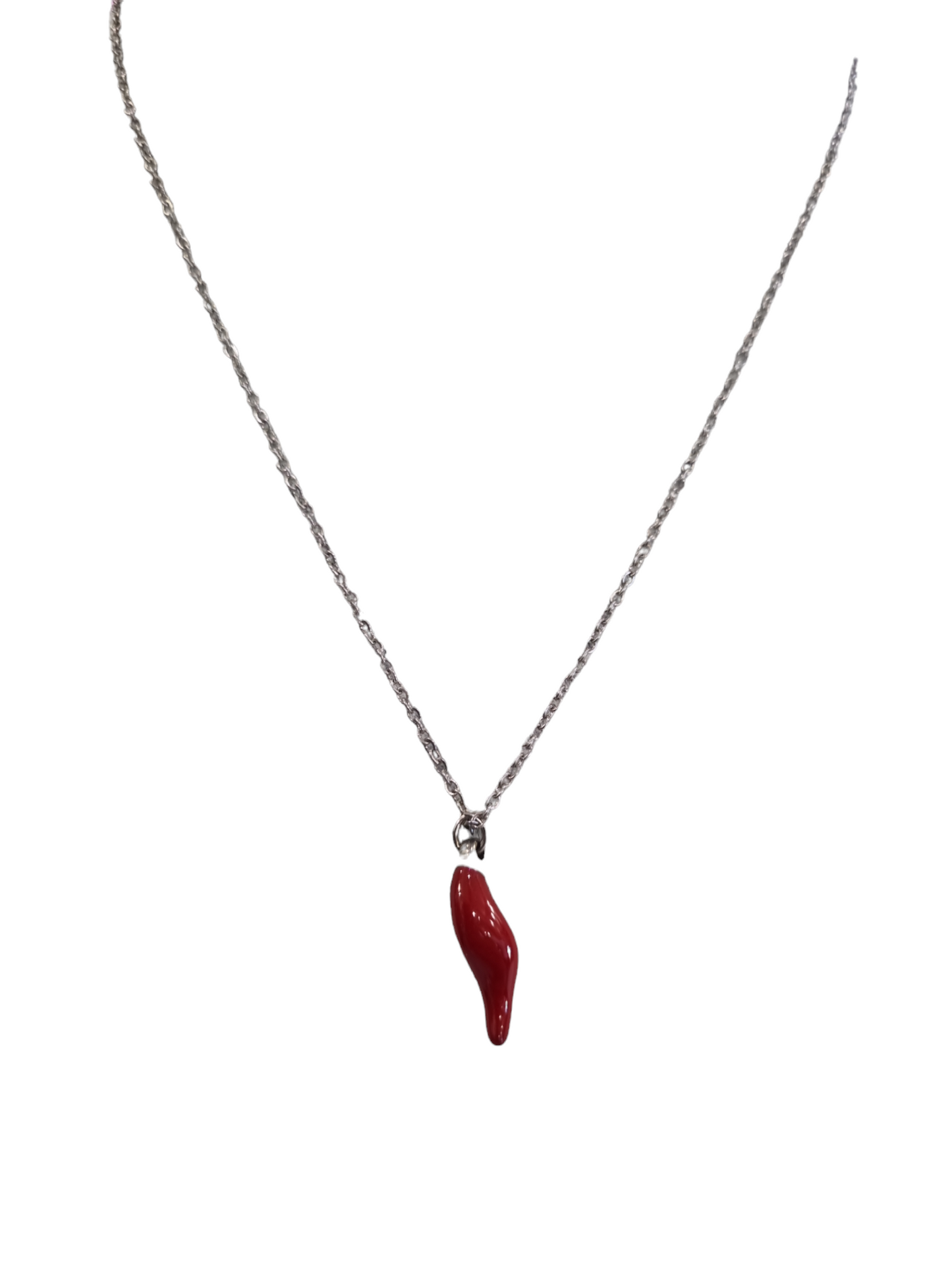 Collana con cornetto rosso portafortuna