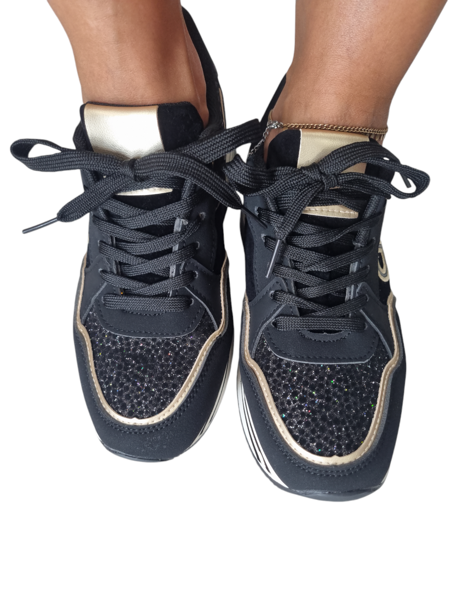 Sneakers nera e oro