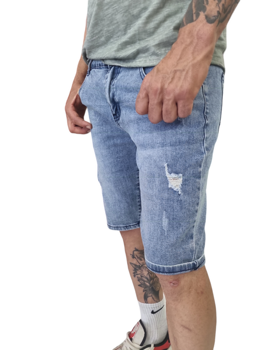 BERMUDA Jeans uomo elastico