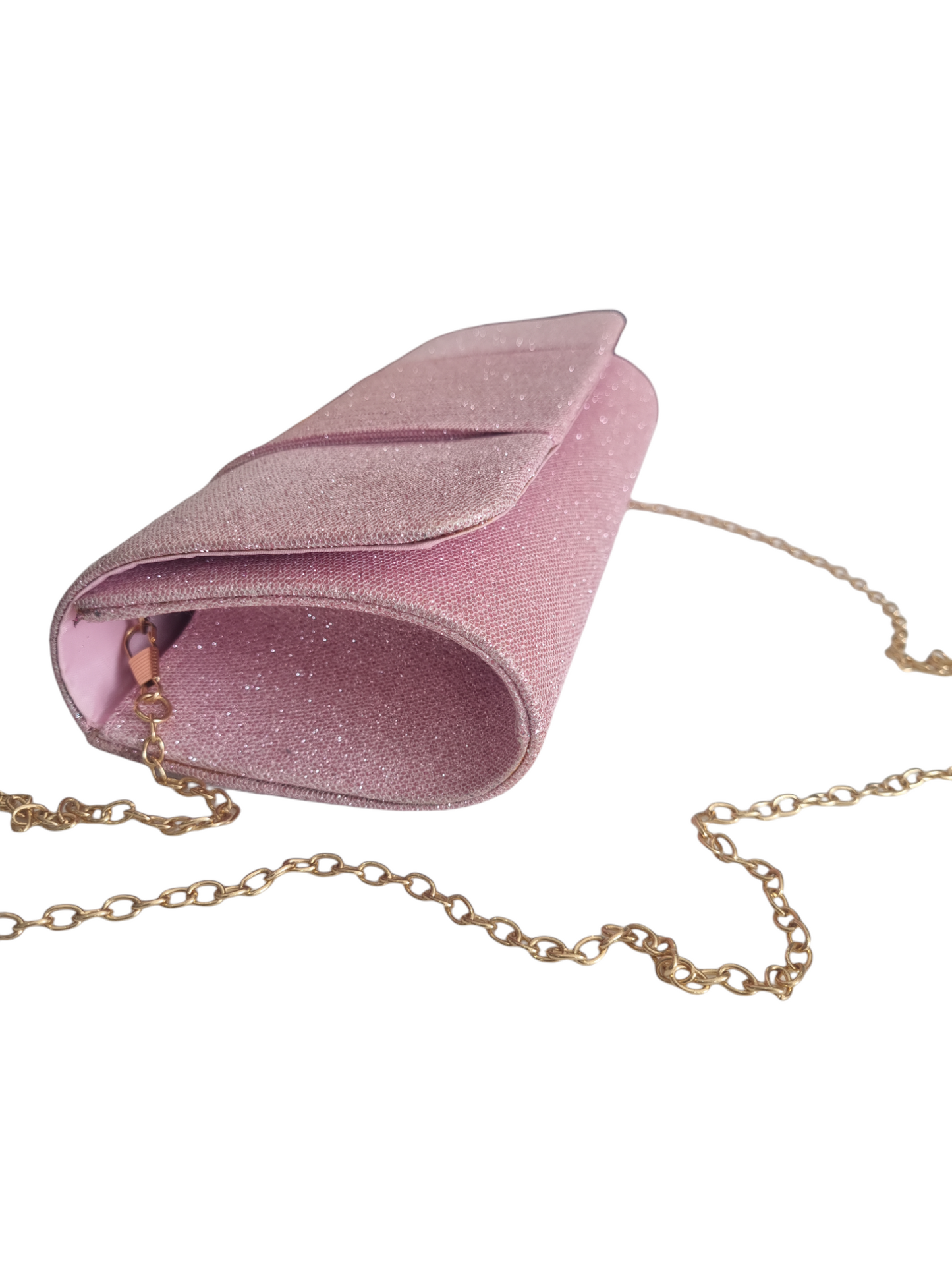 Pochette lurex champagne e rosa