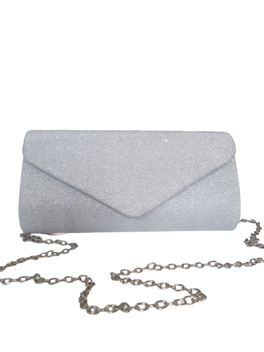 Pochette lurex argento