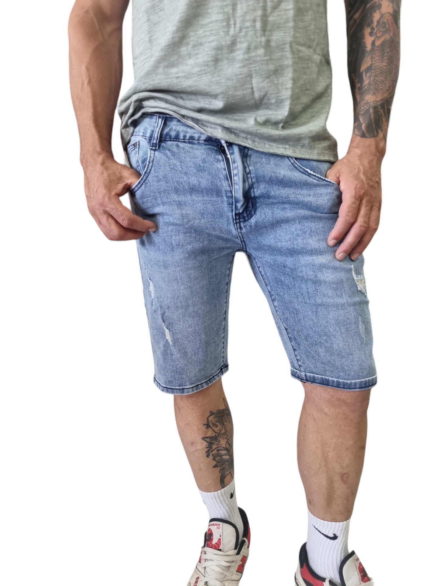 BERMUDA Jeans uomo elastico