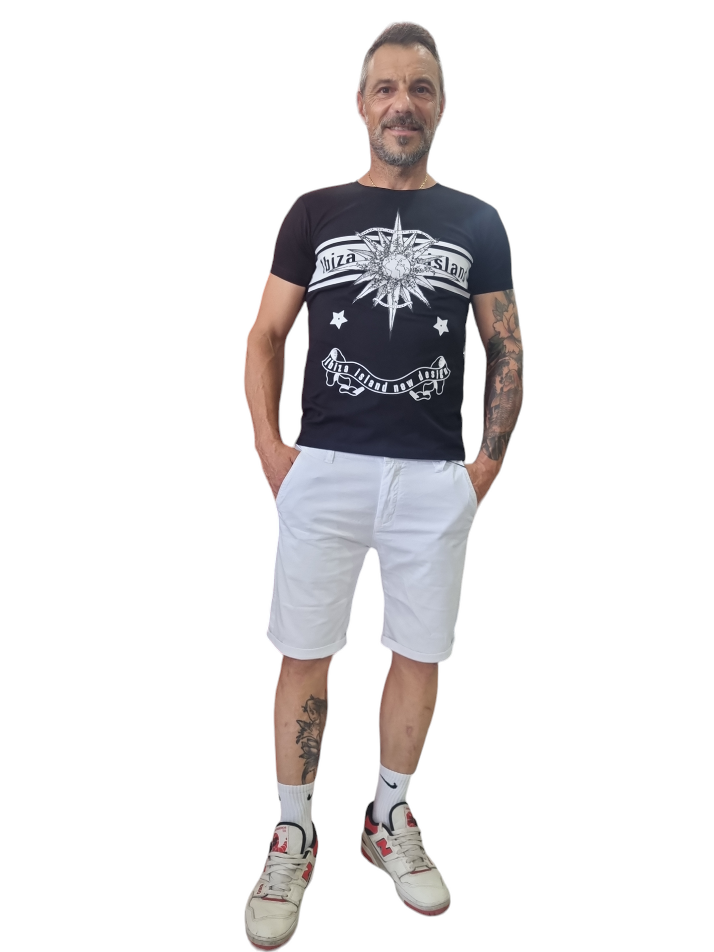 T-SHIRT uomo nera con stampa