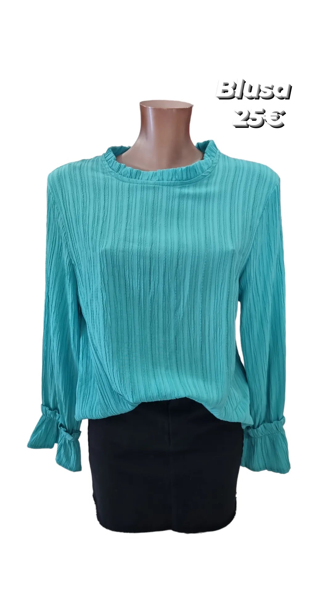 Blusa camicia manica a tulipano