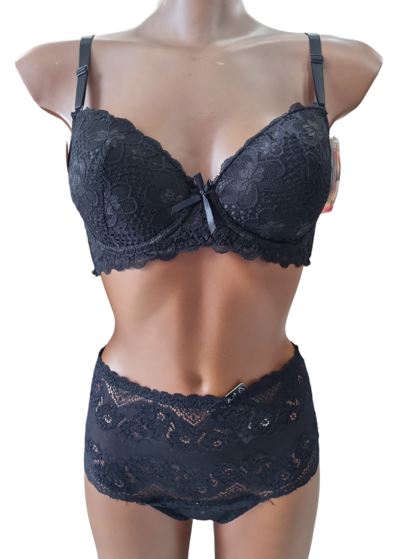 Reggiseno  bralette Coppa C in pizzo nero