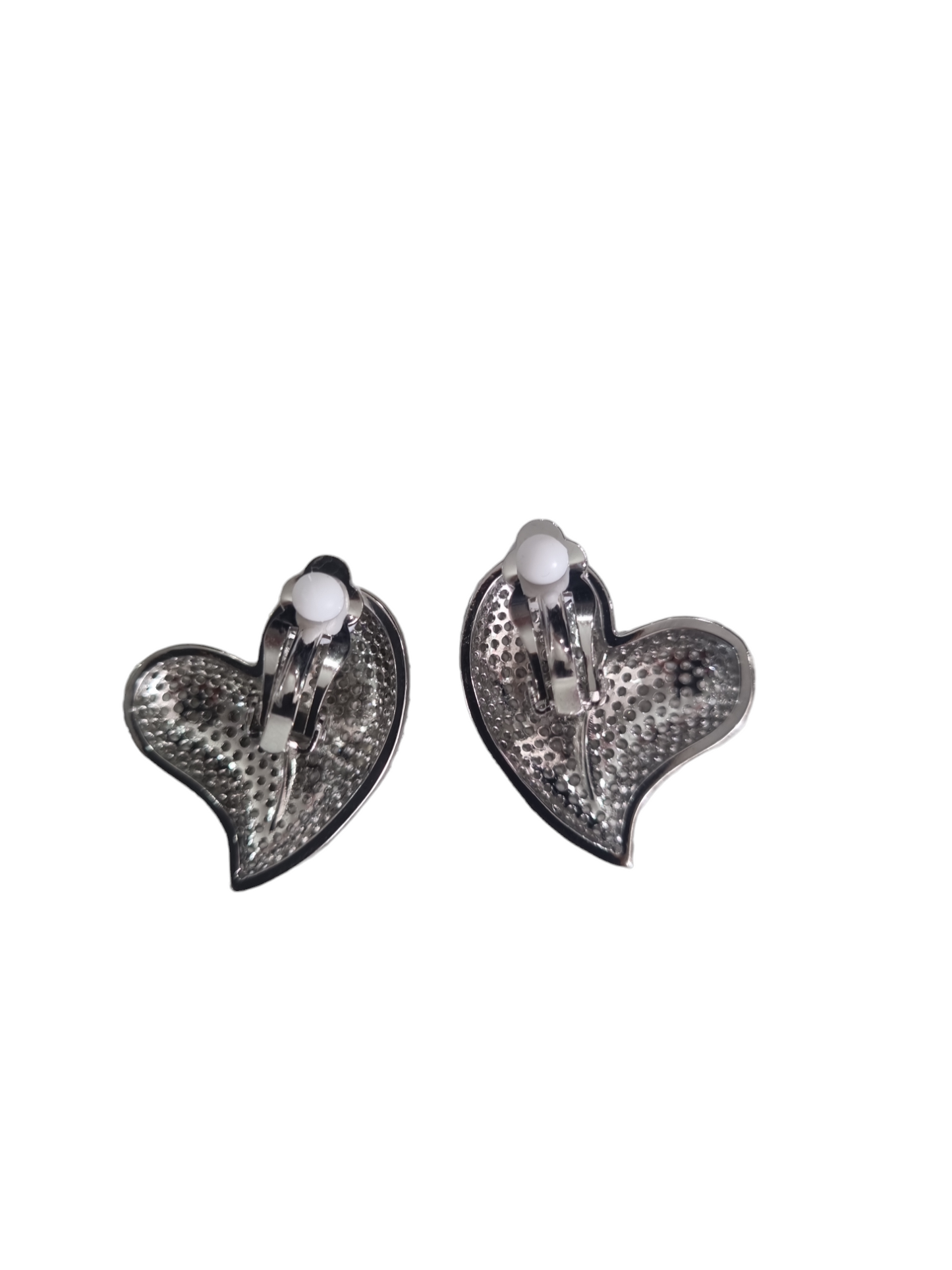 Orecchini a Clip con cuore strass