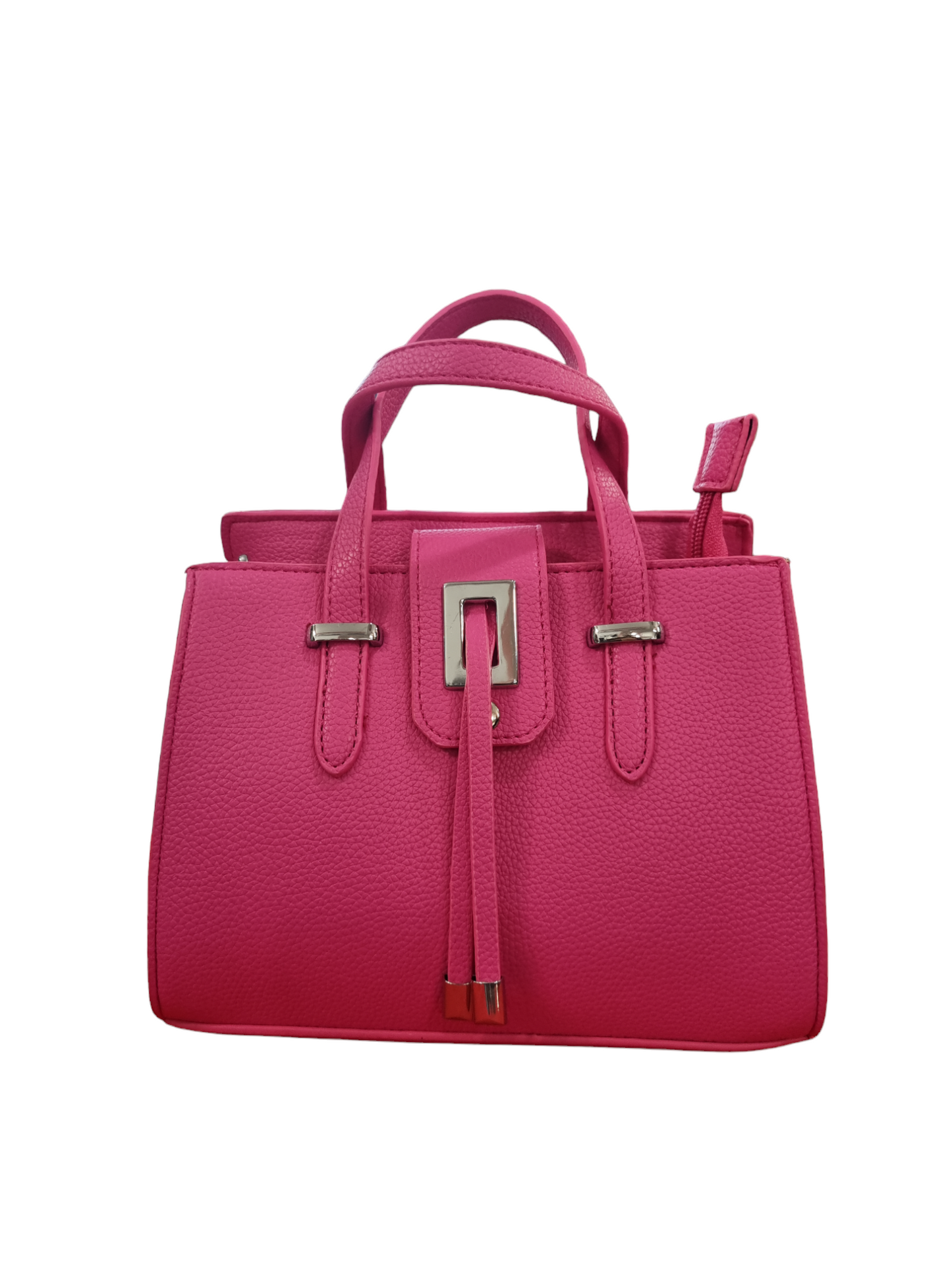 Mini bag fucsia nera e argento