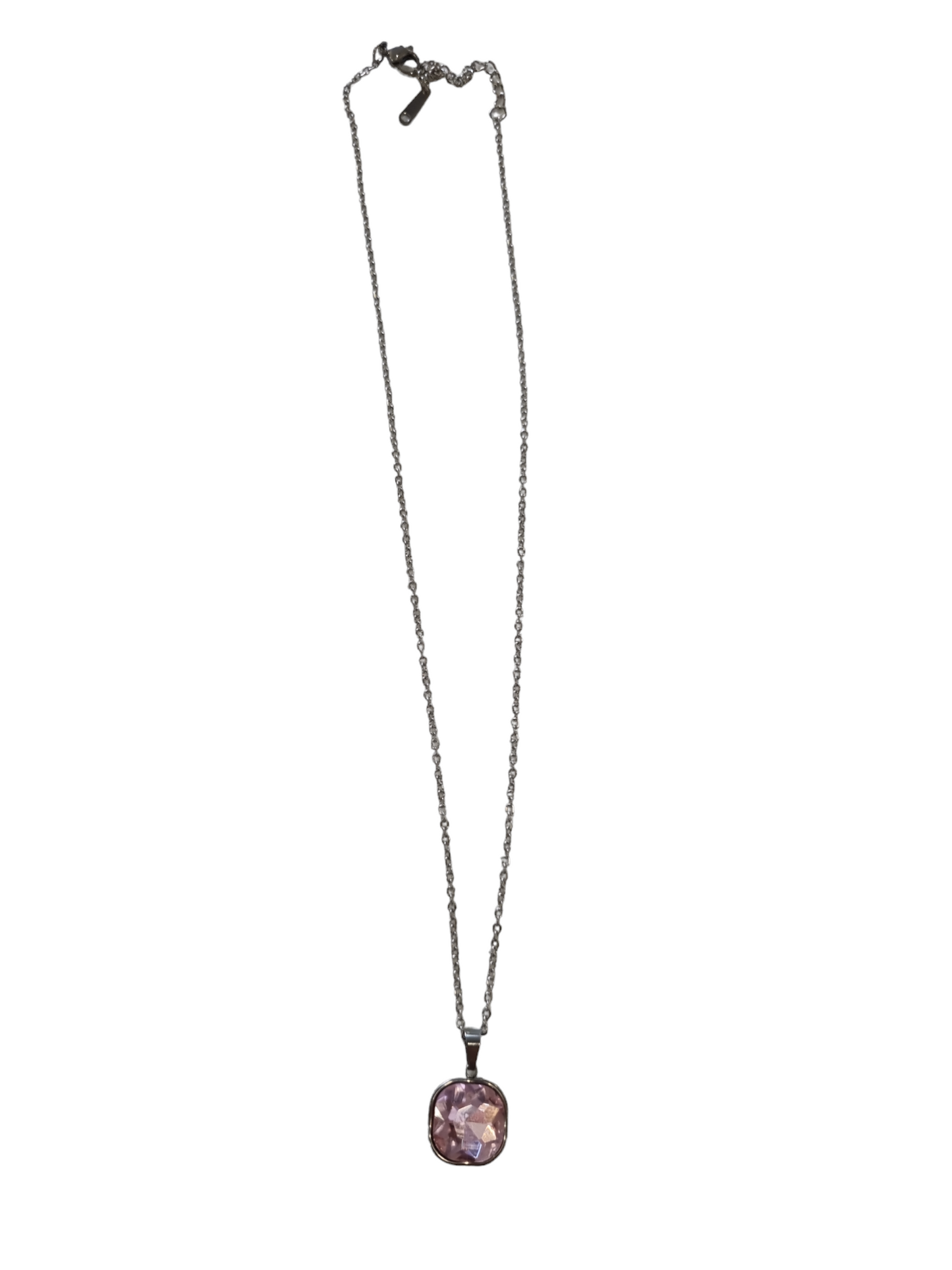 Collana economica in acciaio puntoluce  rosa fucsia blu grigio viola