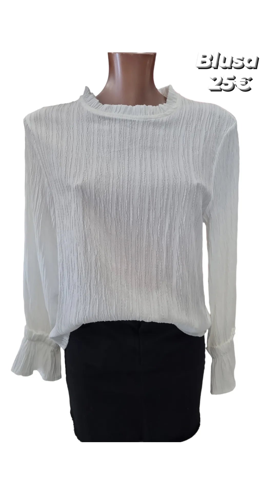 Blusa camicia manica a tulipano