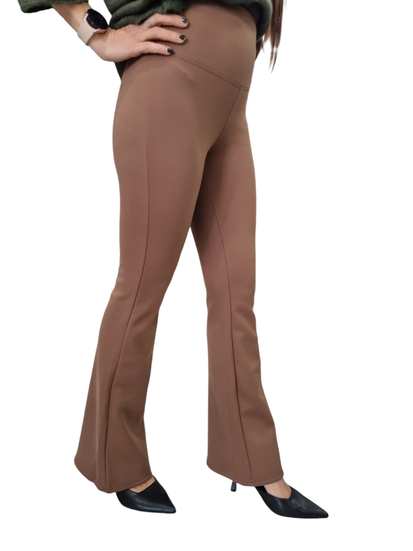 Pantalone zampa Aloe push up con pancerina