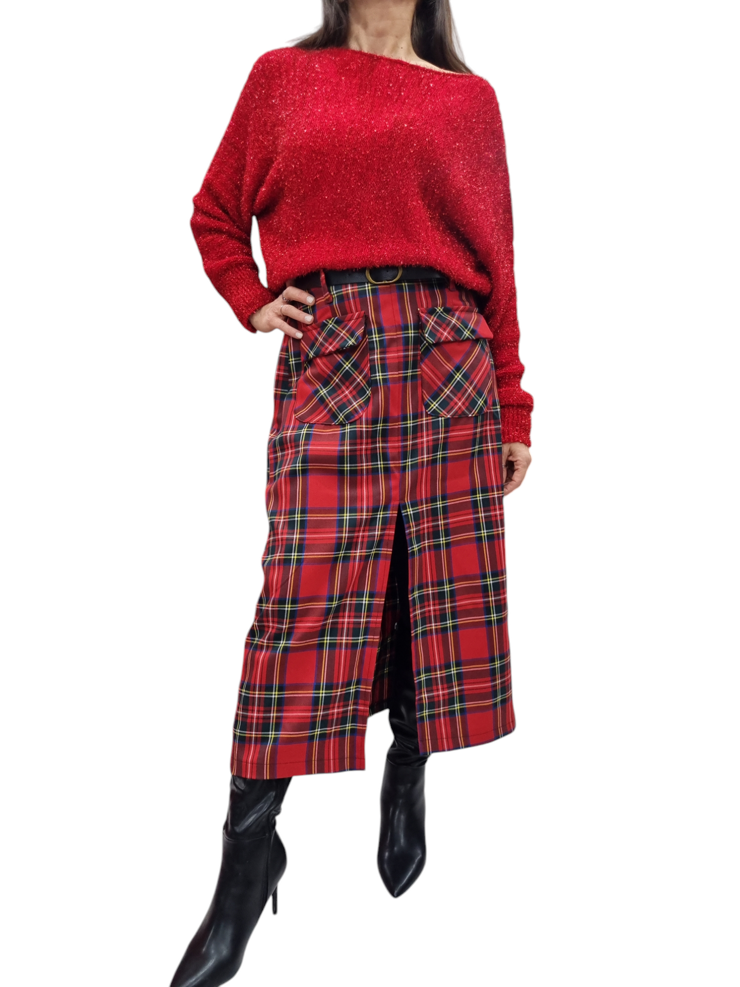 Gonna lunga in tartan Scozzese